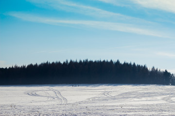 Minimal winter landscape
