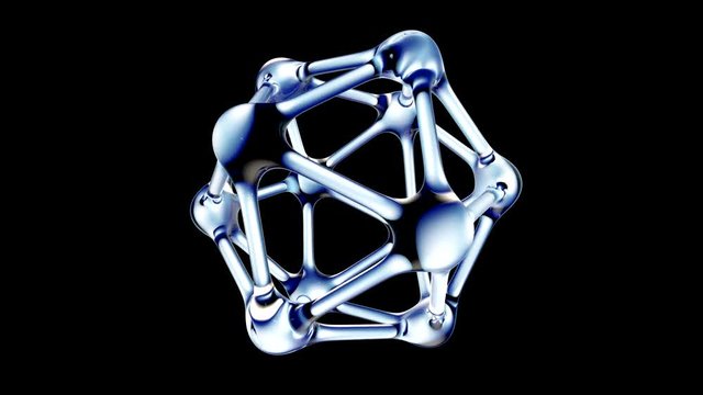 DNA molecule in water 3d illustration over black background. 3d rendering