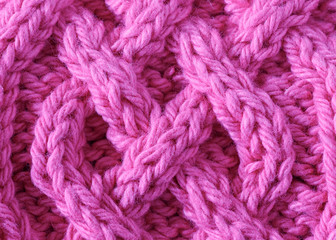 Detail of cable knitting pattern.