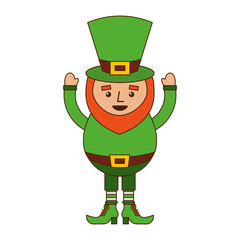 smiling leprechaun cartoon st patricks day character vector illustration