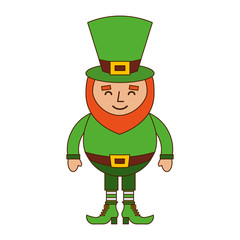smiling leprechaun cartoon st patricks day character vector illustration