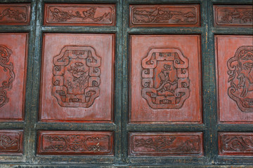 Detail old Chinese door	