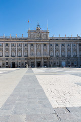 Fototapeta premium Royal Palace in Madrid - External view