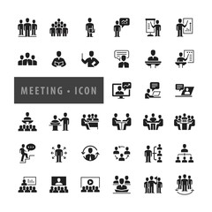 Meeting & conference icon set, Business Management icons 
