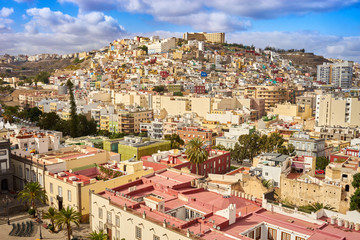 Fototapeta premium Panoramic view of historical downtown of Las Palmas - Capital of Gran Canaria in Spain