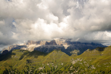 View of Dolomites mountains