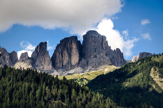 View of Dolomites mountains