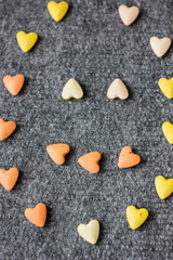 Hearts smiley. Valentine's day background.