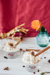 Delicious dessert for Valentine's day celebration.