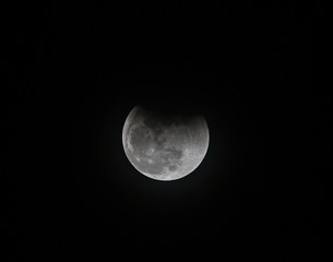 complete eclipse of the moon, January 31, 2018, Kazakhstan, Almaty