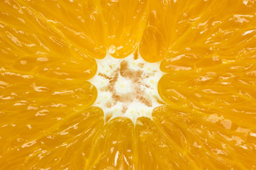 Orange texture, fresh juicy sliced citrus fruit, natural abstract background, macro shot 