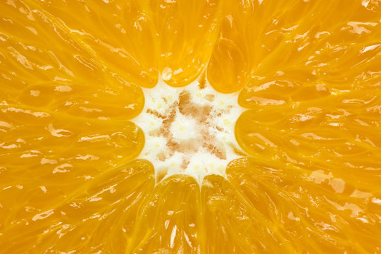 Orange Texture, Fresh Juicy Sliced Citrus Fruit, Natural Abstract Background, Macro Shot 