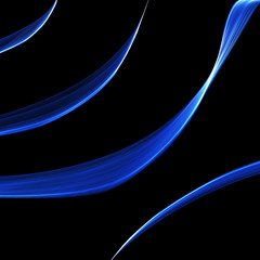Abstract wavy background. Abstract Light blue wave on black background
