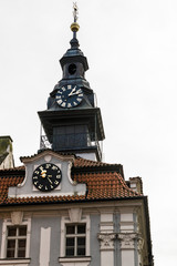 Fototapeta na wymiar The clock tower in the Jewish quarter