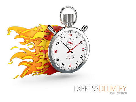 Express delivery icon for apps and website. Delivery concept. 3d illustration