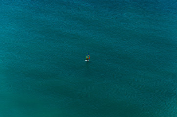 Windsurfing, fun in the sea, extreme sport