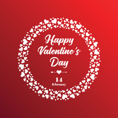 Happy Valentines day greeting card. 