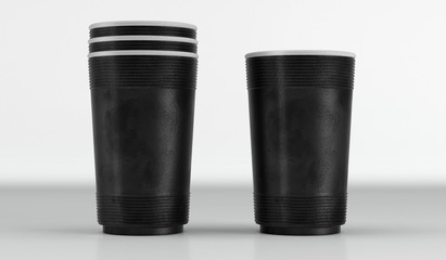 paper cup mockup. Front view.