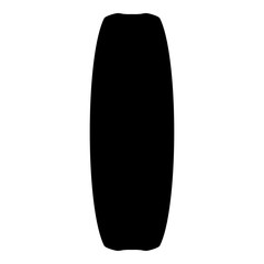 Board for kiteboard sport icon black color