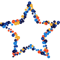 Vector Confetti Background Pattern. Element of design. Colored buttons on a white background
