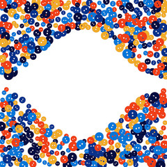 Vector Confetti Background Pattern. Element of design. Colored buttons on a white background
