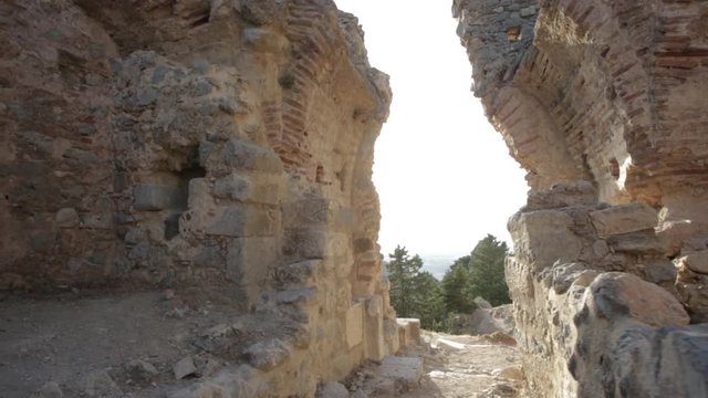 Ancient Ruins In Greece. Temple Of Asklepion Kos Island