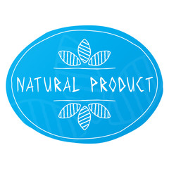 Natural product emblem with leave