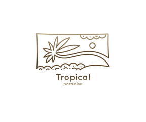 Fototapeta na wymiar Logo square tropic