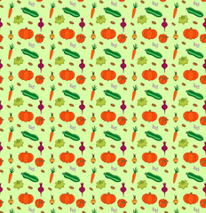 Seamless pattern of root vegetable vector illustration