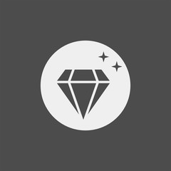 Diamond flat vector icon