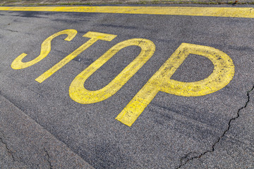 Straßenmarkierung Stop