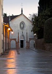 Cathedral of san Mauro martire in Maniago. Friuli venezia giulia region. Italy