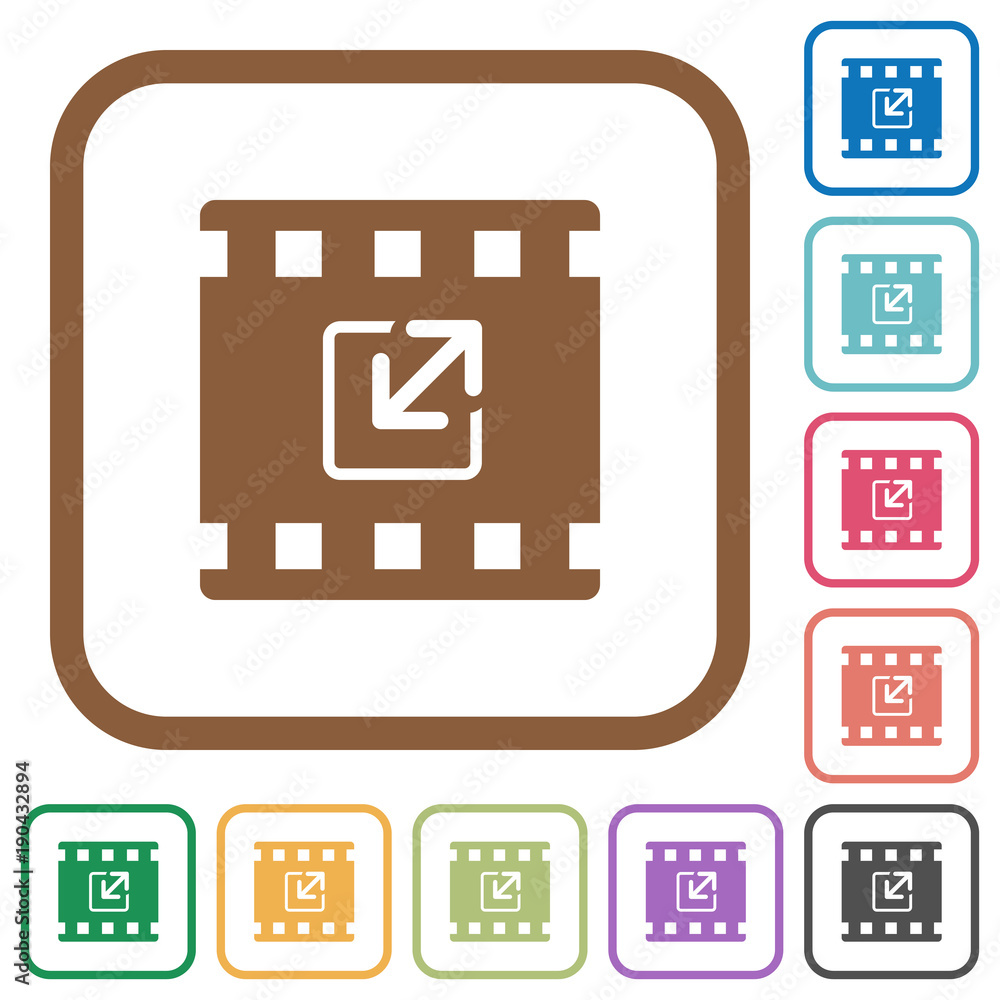 Poster resize movie simple icons