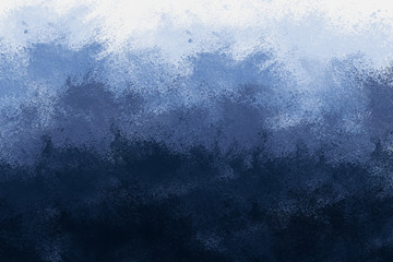 Fond bleu abstrait qui ressemble à un paysage avec des couleurs dégradées du clair au foncé