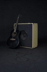 Fototapeta premium Guitar based on an amplifier