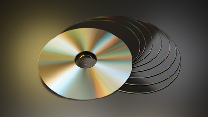 Stack of CD/DVD disks