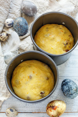 Dough for the traditional Easter baking.