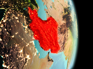 Iran in morning from orbit