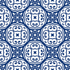 Blue Arabesque Pattern