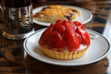 Strawberry dessert in Istanbul cafe