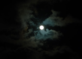 Obraz na płótnie Canvas The full moon on January 31