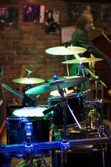 Obraz na płótnie Canvas drum on music stage