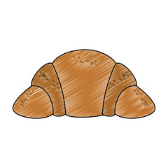 Croissant fresh bread icon vector illustration graphic design