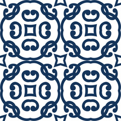 Blue Arabesque Pattern