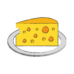 Cheese dairy isolated icon vector illustration graphic design