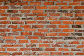 Red brick wall texture background.