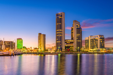 Naklejka premium Corpus Christi, Texas, USA skyline on the bay.