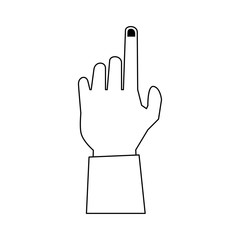 Hand pointing up icon vector illustration graphic design