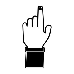 Hand pointing up icon vector illustration graphic design