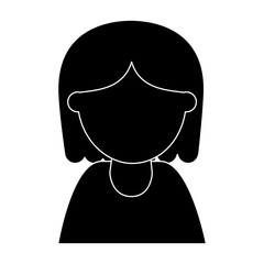 Woman faceless avatar icon vector illustration graphic design